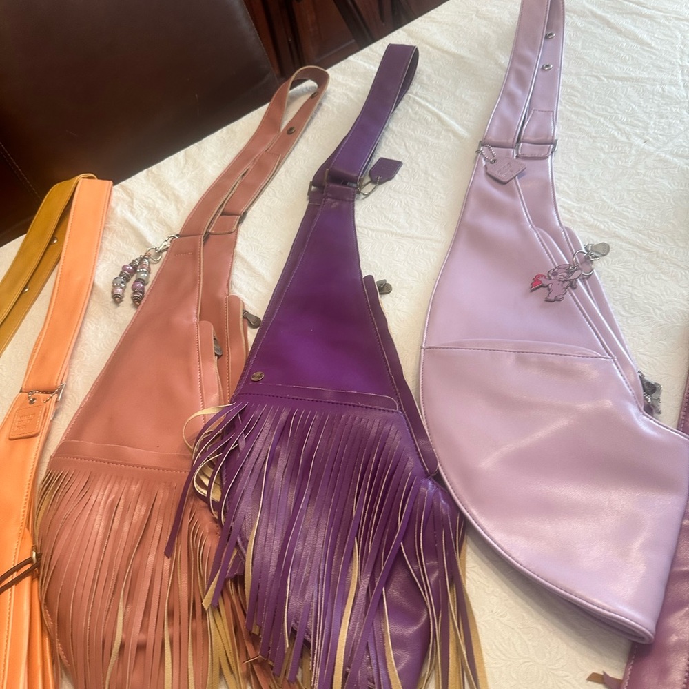 Faux Leather Crossbody Sash Bag